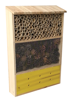 Hôtel à insectes FSC 53 cm, en pin certifié 100% FSC®(2 coloris)